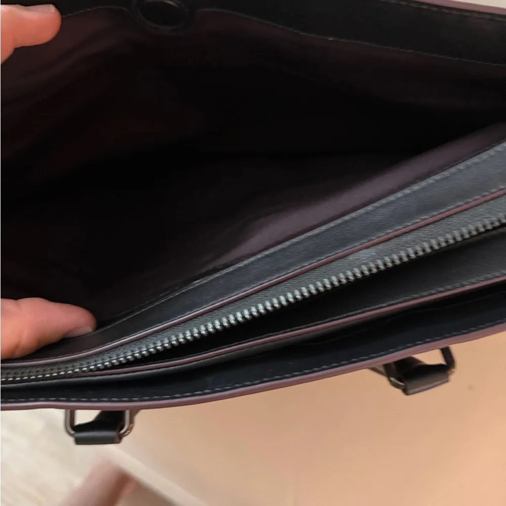 Coach Black and Gray with Burgundy detailing Men's Briefcase
